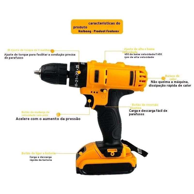 Potencia Imparable: Taladro Inalámbrico DeWalt 68 V + 34 Accesorios — ¡Todo tu arsenal en una sola caja!